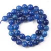 Beads Blue Kyanite Jades 6/8/10mm Stone Loose Spacer Round For Jewelry Making DIY Findings Bracelet Necklace 15" Strand