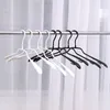 Hangers Racks 5-Piece Metal Dip Plastic Clothes Hanger Pants Clip Wide Shoulder Adult Non slip Seamless Dry Clothes Hanger Storage Space Savings 230403