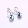 Boucles d'oreilles pendantes en argent Sterling S925, topaze bleu ciel, goutte d'eau en Zircon, accessoires de bijouterie fine pour femmes