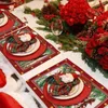 Bord Mattor Juldekorationer Holly Ball Placemats 18x12 tum säsongsbetonad Xmas Decor Farmhouse inomhus vintage tema samling semester