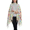 Scarves Personalized Printed Mexican Otomi Birds Scarf Women Men Winter Fall Warm Animal Floral Folk Shawl Wrap