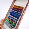 Makeup Tools Mix Colors Glitter Eyelash Extensions Shiny Colorful False Lashes Faux Russian Volume Individual Lashes For Makeup Supplies 230403