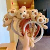 Haarschmuck Plüsch Einfarbig Cartoon Niedlich Kawaii Bärenkopf Haarband Für Mädchen Kinder Waschen Gesicht Party Fee Stirnband Mode