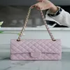 10A Bolso de diseñador bolso de mano clásico caviar bolso de diseñador bolso con solapa diseñador mujer bolsos cruzados lujos diseñadores bolso de hombro 25 cm con caja rombo piel de becerro