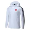 Stade Brestois 29 Vestes pour hommes Vestes de loisirs chaudes en automne et en hiver Sports de plein air à capuche Chemises de sport décontractées hommes et femmes Vestes à fermeture éclair complète