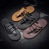 GAI SUMMER MEN FLIP-FLOPS Slipers Fashion Beach Sandals Male Non-Slip Flat Shoes Casual Outdoor Street Slipper Hombre Zapatos 230403 GAI