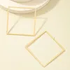 Stud Earrings Huge Square Earring Women Girls Gold Silver Plating Fashion Jewelry Accessories Party Gift 2023 Style HE23476