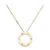 Titanium Steel Screw LOVE Necklace for Women Girls Slide Pendant Neckalce Collars Collier Femme Fashion Jewely 200928275O