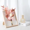 Dekorativa blommor Woodiness 3D Po Frame Artificial Eucalyptus Leaf Fake Flower For Wedding Decor Home Studio Bedroom Wall Tablettop