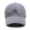 Gorras de bola Gorra de béisbol para hombres y mujeres Letras de bordado de algodón Desafío Sol de verano Unisex Visera sólida Trucker Snapback Hat