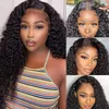 Full Lace Wigs Deep Curly Wave Long Virgin Human Hair Natural Hairline Thick Bleached Knots Lace Front Wig for Black Women Pre Plucked with Baby Hair Greatremy SALE