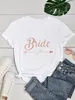 Womens TShirt Evjf Tee Shirt Bride Squad Funny Bachelorette Team Wedding Party Women Casual ladies basic Ocollar Short Sleeved Tshirt Girl 230403