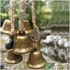 Decorative Objects Figurines Blessing Bells Beautif Spirit Wind Chimes Witch Door Wall Hanging Dhkv5