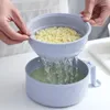 Bowls Creative Instant Noodle Bowl Wheat Straw Drain Soup Dried Tableware With Silicone Bags Reusable Storage