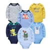 Rompertjes Kavkas Baby jongens en meisjes bodysuit 6 stuks 3 stuks lange mouw 100 katoenen babykleding 012 maanden geboren bodysuit 231102