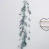 Fleurs décoratives Artificielle Vert Saule Feuille Guirlande Plantes Vigne Faux Feuillage Décor À La Maison En Plastique Fleur Rotin Chaîne 170 cm