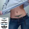 Tatuagens temporárias à prova d'água tatuagem temporária adesivo borboleta flor asa falsa tatto flash tatoo tatouage temporaire cintura peito para mulheres menina z0403