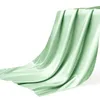 Nappe de table en satin, 2 pièces, longue couverture rectangulaire verte et soyeuse pour fête de mariage, Restaurant