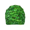 Berets Herbst Winter Beanie Hut dünne gestrickte grüne Blätter Wand Mützen warme Motorhaube Unisex Multifunktion