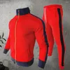 Survêtements pour hommes 2 pièces ensemble décontracté cordon de serrage ceinture élastique poche vêtements de sport automne sweat à capuche