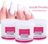 120 g akrylpulver klar rosa vit snidning kristallpolymer 3D nagelkonst kristallpulver poly gel tips byggare för naglar förlängning5743553