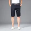 Shorts pour hommes 6 couleurs Shorts décontractés hommes été droit élastique affaires mode mince pantalon court mâle marque kaki Beige noir marine 230403