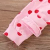 Tonçlar Bebek Kız Giysileri Polka Dot Doğum Kıyafetleri Set Sevimli Züraffe Bebek Giysileri Şapka Bahar Sonbahar