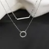 Hanger kettingen mode kristal cirkel dubbele laag ketting choker ketting voor vrouwen statement sieraden bruiloft bruid cadeau dz623