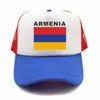 Casquettes de balle Arménie Casquette de camionneur Hommes Drapeau Chapeau Baseball Unisexe Filet en maille réglable