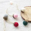 Decorative Flowers Small Ball String Felt Acorn Ornaments DIY Material Pendants Green Pink White Gray Wool Red Blue Christmas Decorations