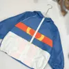 Nieuwe kinderjas met capuchon en lange mouwen Babyjas maat 100-150 Meerkleurige stiksels ontwerp jongens- en meisjeskleding Nov05