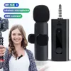 Trådlös 3,5 mm Lavalier Lapel Microphone Omnidirectional Condenser Mic för smartphone Live Camera -högtalare Smarttelefoninspelning MIC