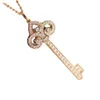 Gioielli Tiffanylris ecklace S925 Argento Alta edizione Nuova chiave piena di diamanti Collana Iris Girasole Diamante Ciondolo in oro rosa Catena maglione tiff