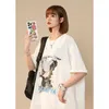 Women's Polos Female Trend Short Sleeve Couple Summer Action Figure Hip Hop Loose Top Fashion Boy Robot Print T-shirt Girl School POLO Shirt