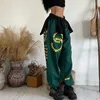 Pantalons pour femmes hiver Y2K vert Joggers Streetwear femmes pantalons de survêtement surdimensionnés Urbano E fille Cargo Vintage empilé Jogger hommes