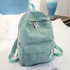 Skolväskor Personlig Corduroy Women School BAG Anpassad broderad ryggsäck Träning Anti-stöldskuldväska för tonåring 230403