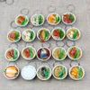 Simulatie Food Key Chains Noodle Creative Keychain Food Bowl Mini Bag Hanger For Men Women Gift Charm Bag -geschenken