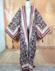 Ethnische Kleidung Kuwait 2023 Mode Boho Baumwolle Gedruckt Sommer Langarm Staubmantel Für Frauen Übergroße Afrikanische Designer Kaftan Kimonos
