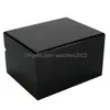 Uhrenboxen Gehäuse Vintage Black Box Holzfarbe Luxusgeschenk Veet Pillow Menwatch Drop Delivery Uhren Zubehör Dho9S