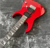 Chitarra elettrica Colore rosso. Tastiera in palissandro gitaar a 6 punte fatta a mano