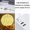 Luzes noturnas LED Night Light Creative Star Table Bedroom Bedside Lamp Dream Rattan Ball Luar Light Room Decoração USB Night Light P230331