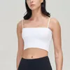 Yoga -outfit platte nek sportschool sport beha vrouwen backless crop top vest fitness bralette push up ondersteuning sexy gewatteerd ondergoed strak zacht