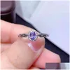 Ringe Natürlicher Tansanit-Ring S925 Sterling Sierbirthstone In Decemberreal Woman Blue Gem Jewelry Drop Delivery Dhgarden Dhjbh