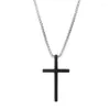 Pendentif Colliers Punk Hiphop En Acier Inoxydable Croix Collier Pour Hommes Femmes Minimaliste Bijoux Homme Femme Sautoirs Cadeaux E600