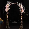 Haarschmuck, Vintage-Blumen-Haarbänder für Mädchen, rutschfest, hypoallergen, lange Quaste, Kopfbedeckung, Cosplay, Party, chinesisches Tuch, Cheongsam