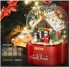 Christmas Snowman House Music Box Light Santa Claus Holiday Block Toy Gift