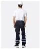 Men's Pants Cotton Working Trousers Multi Pocket Wear Resistant Cargo Electrics Labor Repairman Hi Vis Safety