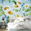 Tapeten Po Wallpaper Nordic Minimalist 3D Handgemalte Chrysantheme Aquarell Hintergrund Wandbild Wasserdicht Papel De Parede 3 D