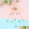 Decorações de jardim Crystal Light Catching Jewelry Pendant Wind Chime Diamond AB Lighting Ball Bead Frame N DHFWN