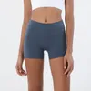 Lu Lu Lemens Fitness High midja Yoga Pants Sexiga shorts Kvinnlig naken Running Gym Workout Compression Sports Shorts